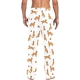 thumbnail image 2 of HPINK-T Golden Retriever Dogs Men's Cotton Pajama Pants Soft Comfy Sleep & Lounge Pants Pjs Bottoms with Pockets, 2 of 7