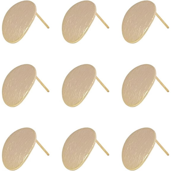 40PCS Earrings Posts Pin Stud Brass Stud Earring Findings for Earring Making Supplies-Golden for DIY