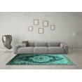 thumbnail image 3 of Ahgly Company Indoor Rectangle Oriental Turquoise Blue Industrial Area Rugs, 5' x 8', 3 of 4
