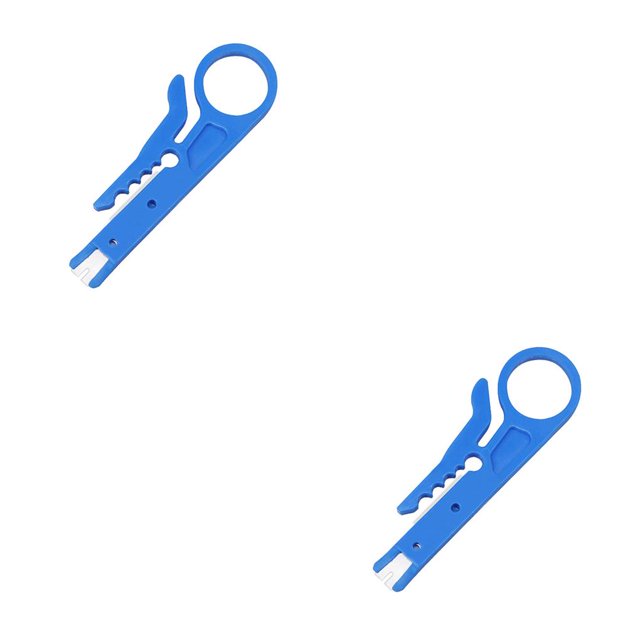 relayinert 5/10pcs/Set Portable Wire Stripper Knife Crimper Pliers Crimping Tool Cable Stripping Wire Cutter Cut Line Tool Cable Stripping Blue 2Set