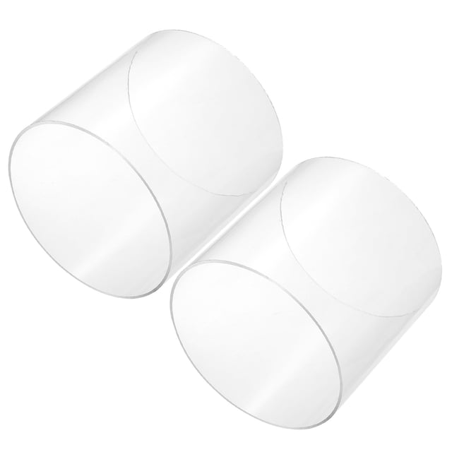 Unique Bargains Tube Rond Rigide Transparent en Acrylique 2 Pcs 155mm ID 160mm OD 6 Pieds pour Lampes et Lanternes, Système de Refroidissement par Eau