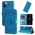 thumbnail image 1 of Funda tipo cartera GANGXUN para iPhone 12 Mini , diseño girasol, cuero PU, soporte, cierre magnético, tarjetero, 1 of 5