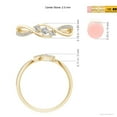 thumbnail image 5 of ANGARA Natural 0.07 Ct. Diamond Infinity Ring in 14K Yellow Gold for Women (Ring Size: 3.5), 5 of 10
