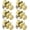 Brushed Gold, variant on 6 Pack Black Door Knobs Interior,Passage Door Knob for Hall & Closet,Pismo Doorknob with Square Rosette