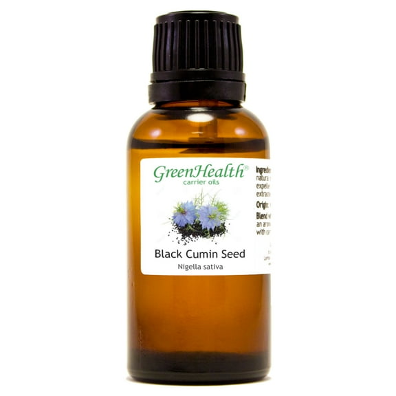 Black Cumin Seed Carrier Oil - 1 fl oz - Amber Glass Bottle w/ Euro Dropper
