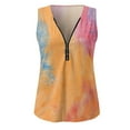 thumbnail image 2 of Aayomet Tops For Women Women's Summer Tank Tops Basic Tanks V Neck Sleeveless T Shirts Side Split,Orange L, 2 of 4