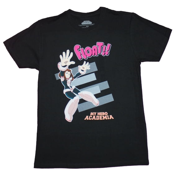 My Hero Academia Mens T-Shirt - Ochaco Side Float! Over Logo