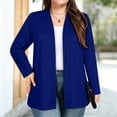 thumbnail image 2 of Karight Women's Plus Size Lightweight Open Front Cardigan Long Sleeve Cover Ups Shrugs Shawls and Wraps Kimono Jacket, 2 of 8