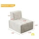 thumbnail image 2 of Silla de bolsa de frijol, silla de ocio, sofá de cordero modular, sofá de aterrizaje para adultos, silla de chimenea, silla de lectura, adecuado para Sala de estar, dormitorio, oficina, beige, 2 of 5