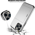 thumbnail image 5 of KOMI for iPhone 12 Pro Max Case with Card Holder Heavy Duty Protective Dual Layer Shockproof Hidden Card Slot Slim Wallet Case for iPhone 12 Pro Max for Men&Women (Black), 5 of 5