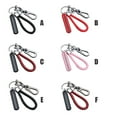 thumbnail image 3 of Car Key Keyring Anti-lost Car Phone Number Steel buckle keyring car phone Buckle Keychain with Braided Rope, Black Red Rope, Black Buckle, 3 of 6