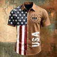 thumbnail image 3 of 1776 To 2026 Patriotic Hawaiian Shirt for Men Button Down Short Sleeve Hawaiian Shirts American Flag Printed 4th Of July Patriotic Shirts USA Independence Celebration Beach Party Wear,Brown 2XL, 3 of 4