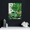 thumbnail image 5 of Nawypu St Patrick's Day Framed Canvas Wall Art for Living Room Shamrock Truck Wall Decor, Lucky Clover Eucalyptus Leaves Aesthetic Paintings for Bedroom Spring Holiday, Ready to Hang Wall Picture, 5 of 5