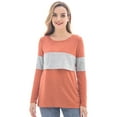 thumbnail image 3 of Bearsland Female Long Sleeve Maternity Nursing Top Breastfeeding Shirts 3-Pack, 3 of 7