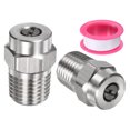 thumbnail image 1 of Uxcell 2 Paquete de Puntas de Limpieza de Superficie - Boquillas de Lavadora a Presión de 15 Grados 1/4" NPT Macho, Acero Inoxidable con Cinta de Sellado (Orificio de 1.236 mm), 1 of 1
