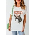 thumbnail image 5 of Women's White RODEO Cowboy Graphic Crewneck T-Shirt, 5 of 7
