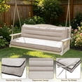 thumbnail image 4 of 63"x40" Outdoor Swing Cushion with Backrest, Memory Foam, Tie Straps, Oxford Fabric Replacement for Porch Bench 2/3 Seater, 4 of 7