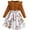 Brown, variant on Mikilon Toddler Girl Dress Toddler Girl Floral Print Dress Long Sleeve Green Dress 3-10 Years