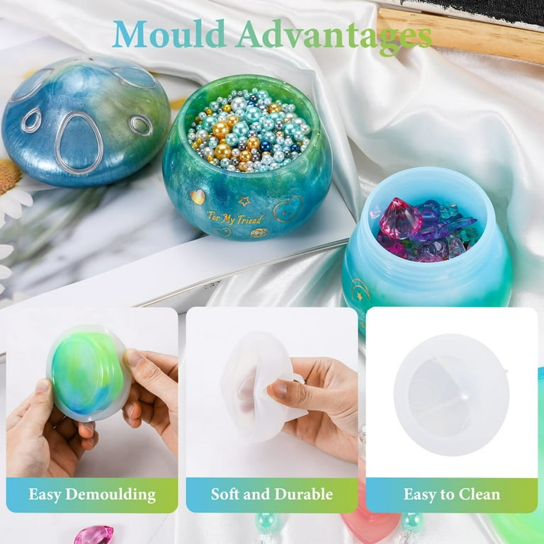 LET'S RESIN Storage Box Molds, Silicone Resin Box Molds, Storage