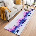 thumbnail image 2 of Gradient Forest Runner Rugs 2x6 ft Pink Purple Blue Tree Abstract Watercolor Plant Washable Hallway Rugs Non-Slip Floor Mats Absorbent Carpet Bedside Runners for Bedroom Kitchen Bathroom Laundry Room, 2 of 9