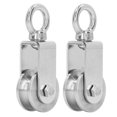 thumbnail image 1 of 2PCS Cable Pulley Wheels 360 Degree Rotation Stainless Steel Pulley Roller Built in Dual Bearings, 1 of 15