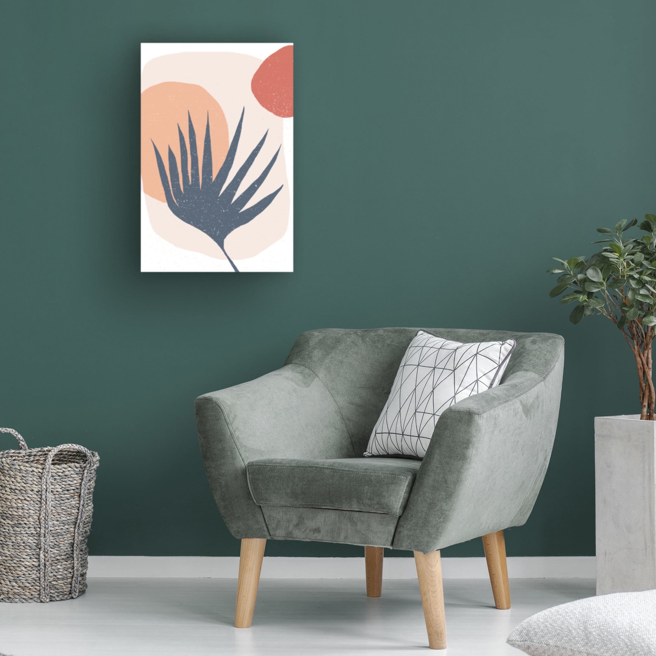 Trademark Fine Art Aylin Demir Palm Leaf and Sun Canvas Wall Art