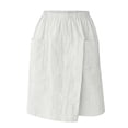 thumbnail image 3 of Endives Women's Linen Short Solid Color with Pocket Casual Shorts with Skirt Pants Women's Casual Pants Summer White, 3 of 6