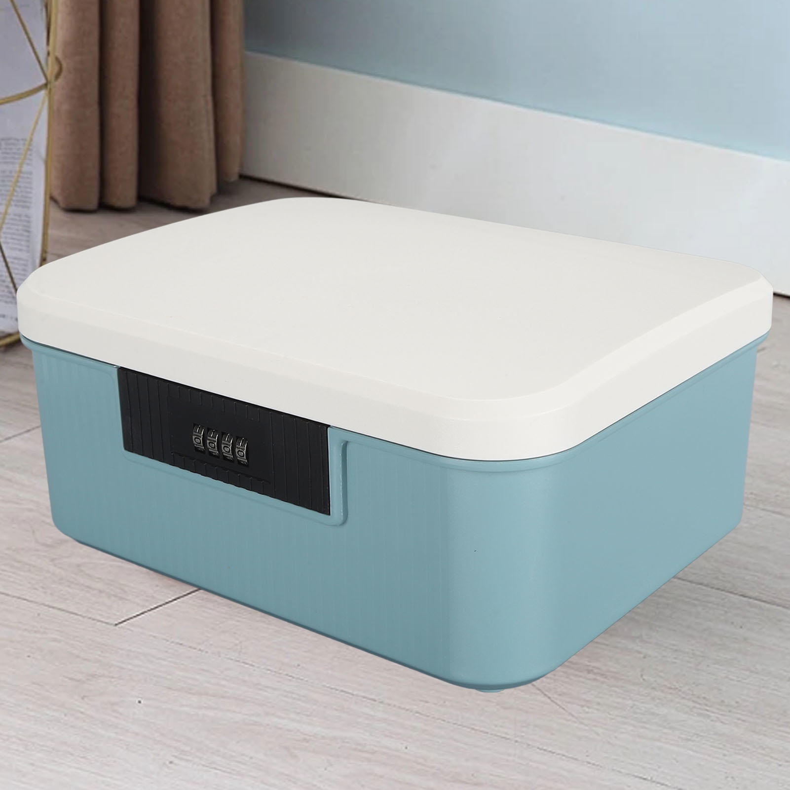 BIMZUC 9L Lockable File Organizer – Dual‑Layer Password Box, Blue, 9L Capacity, Durable ABS, Ideal for Home & Office
