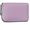 thumbnail image 3 of Credit Card Holder RFID Blocking Genuine Leather Mini Credit Card Wallet Purse with Zipper Womens Small id Compact Slim Blocked Zip Accordion Wallets Case for Women Men, 3 of 9