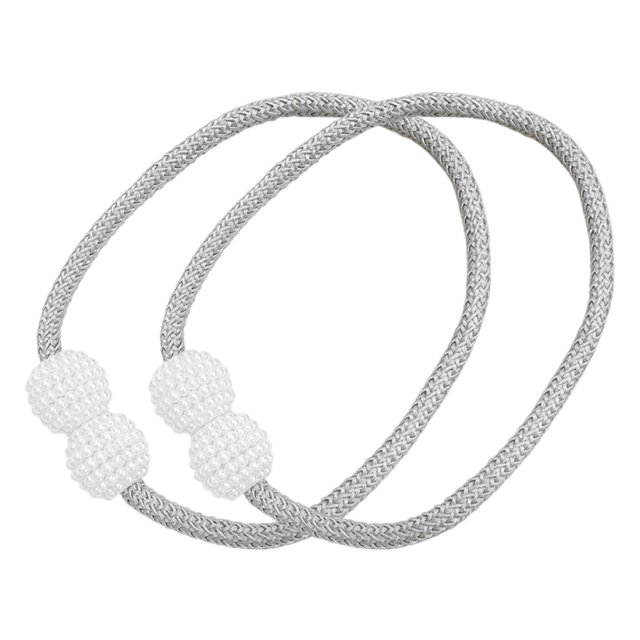 Cortina Hebilla 2 Piezas Creative Sin Golpes Perla (gris)