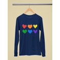 thumbnail image 3 of Colorful Hearts Pride Design Tee Long Sleeve Men's, 3 of 4
