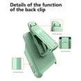 thumbnail image 6 of TJS for iPhone 14 Plus, with Belt Clip Holster and Tempered Glass, Heavy Duty Military Grade Drop Protection Hard Phone Case with 360° Rotating Kickstand Clip for iPhone 14 Plus 6.7 inch (Mint Green), 6 of 12