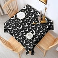 thumbnail image 2 of Black Halloween Bat Silhouettes Square Tablecloth,Waterproof Square Table Cover,Wipeable Spillproof Washable Table Cover for Home Kitchen Party Decor 42"X42"(107x107cm), 2 of 6