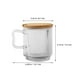 thumbnail image 3 of Juego de 2 tazas de café de vidrio, taza de agua transparente con tapa y cuchara, tazas de agua de vidrio, 3 of 8