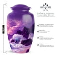 thumbnail image 2 of MUKTIVE Mountain Funeral Urns for Ashes Adult Male - Memorial Large Decorative Purple Urn for Human Ashes Female - Handcrafted Mom & Dad Urns - 10 Inch, 2 of 7