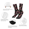 thumbnail image 3 of Wukai Champignons Rouges pour Enfants Chaussettes Mi-Mollet, Chaussettes de Sport Élastiques Contrastées, Adaptées aux Garçons et Filles de 6 à 10 Ans, 3 of 5