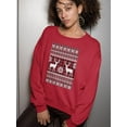 thumbnail image 2 of Christmas And New Year Design Sweatshirt Women -Image by Shutterstock, Female XX-Large, 2 of 4