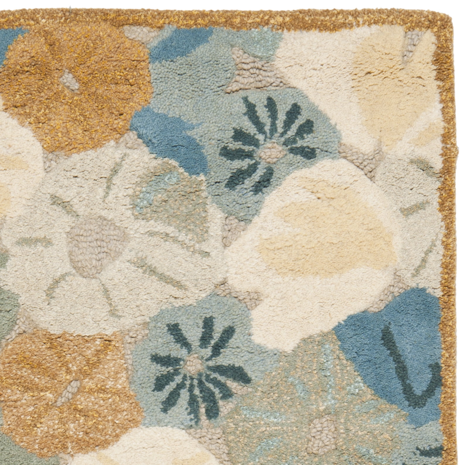 SAFAVIEH Martha Stewart Poppy Field Floral Area Rug, Cornucopia Beige, 4' x 6'
