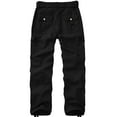thumbnail image 2 of FEN AI Womens Black Cotton Cargo Pants with 7 Pockets, Outdoor Work Pant for Women Casual Streetwear Work Trousers (No Belt), 2 of 10
