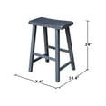 thumbnail image 7 of International Concepts Saddle 24 in Seat Counter Height Wood Stool, Heather Gray, 7 of 7