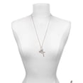 thumbnail image 3 of Delight Jewelry Silvertone Panda with Baby Everlasting Love Engraved Cross Zoey Necklace, 28", 3 of 4