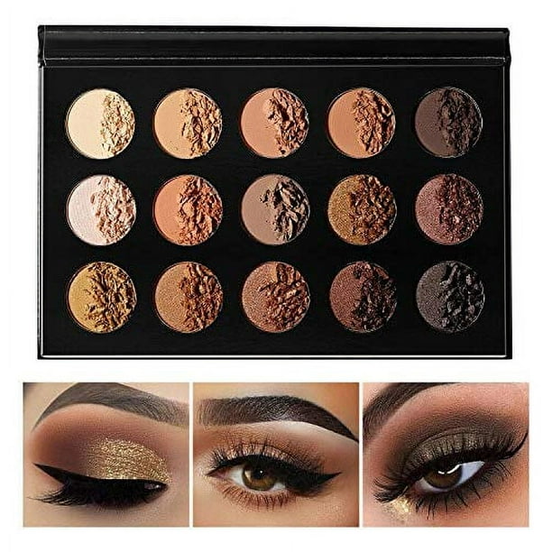 Paleta de sombras de ojos ecofavor Nude Gold Natural 15 tonos
