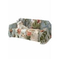 thumbnail image 2 of Elegant Spring Floral Couch Cover for 2 Cushion Sofa, Farmhouse Summer Botanical Plaid Washable Loveseat Sofa Covers Slipcover for Sectional Sofas L-Shaped, Couch Throw Cover 71"x118", 2 of 9