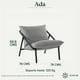 thumbnail image 2 of Silla de Metal Zinus Ada con Cojines de Memory Foam Color Gris Claro, 2 of 6