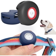 Airtag Dog Collar Holder 2 Pack Silicone Protective Air Tag Cat Collar Cover, Anti-Lost Locator Case for Apple Airtags Compatible with Dogs Cats Collars Loop & Pets Accessories (Black & Blue)