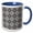 Blue/White, variant on 3drose, Seamless Curved Star Pattern Background - Abstract Vector Graphic, 11oz Mug