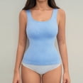 thumbnail image 3 of Einccm Women's Seamless U-Neck Slimming Tank Top High-Elasticity Shapewear Cami Ribbed Sleeveless Undershirt for Casual Workout Yoga Daily Wear, 3 of 7