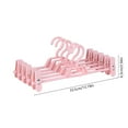 thumbnail image 3 of PONPRNGY 5 Pack Pants Skirt Hangers with Clips, Plastic Trousers Hanger for Jeans Non Slip Women Shorts Hangers Saving Space Clothing Hanger for Adult, Men, Children, Kid, Baby, 3 of 6