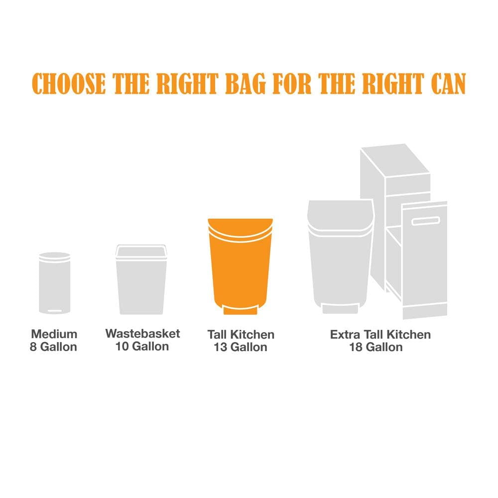 FlexPro 13 Gallon Fresh Scent Kitchen Trash Bag (140-Count)