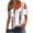 White, variant on Vmvidoty Summer Cold Shoulder Cute Tops for Women Casual Loose Fit Shirt V Neck Blouse White S